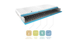Materac bonellowy Orsola Medicott Silver 120x200 z pokrowcem antyalergicznym i warstwą pianki T2542