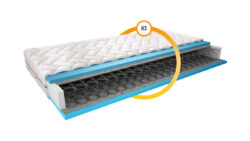 Materac bonellowy Orsola Silk 120x200 z pokrowcem typu Silk, średniotwardy, komfortowy i hipoalergiczny