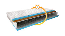 Materac bonellowy Oslo Silk 120x200 z pokrowcem typu Silk, średniotwardy, zapewniający komfortowy sen