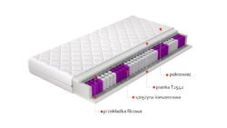 Materac kieszeniowy Paola Hipoalergiczny 120x200 cm o średniej twardości z pokrowcem hipoalergicznym