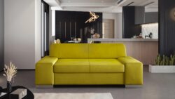 Kanapa nierozkładana Porto 2 w tkaninie Soro-76 o nowoczesnym, minimalistycznym designie