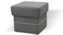 Mały tapicerowany puf Samanta 45x45 cm w tkaninie Aston 17 z wstawkami Aston 12