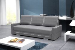 Kanapa rozkładana Samanta B w tkaninie Inari 91 i Soft 017 na chromowanych nóżkach