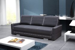Kanapa rozkładana Samanta B w tkaninie Inari 100 i Soft 017 na chromowanych nóżkach