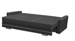 Kanapa rozkładana Samanta B w tkaninie Inari-100 i Soft-17 na chromowanych nóżkach