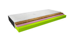 Materac termoelastyczny Sergio Cashmere 120x200 cm z pokrowcem cashmere i velvet w kolorze czarnym
