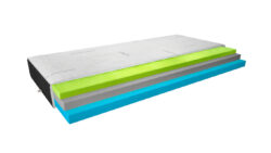 Materac termoelastyczny Simona Cashmere 120x200 cm z pokrowcem cashmere i velvet w kolorze czarnym