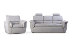 Sofa rozkładana Diana Largo 12 SIC w nowoczesnym salonie z regulowanymi zagłówkami i pojemnikiem na pościel