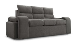 Sofa rozkładana Wela w tkaninie Curio-35 z dwoma pufami i pojemnikiem na pościel