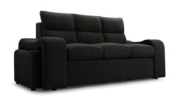 Sofa rozkładana Wela w tkaninie Curio-35 z dwoma pufami i pojemnikiem na pościel