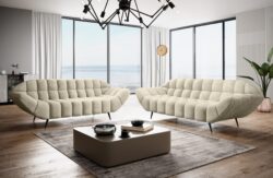 Stylowa sofa Gappa 2 osobowa tapicerowana tkaniną Monolith-2 w nowoczesnym salonie