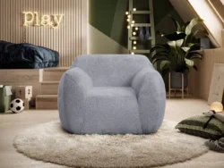 Fotel Teddy mini w tkaninie Lapid-06, wygodny i ergonomiczny fotel dziecięcy od Wersal