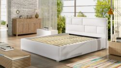 Łóżko tapicerowane Latina 140x200 w tkaninie Soft-17 bez pojemnika na pościel