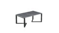 Stolik kawowy Gavino z laminowanym blatem i czarnymi metalowymi nogami w stylu industrialnym