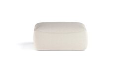 Puf Candelo 70 w tkaninie Anthology-1 czarny z piankowym siedziskiem, nowoczesny design do salonu
