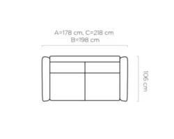 Sofa rozkładana Canto 120 w tkaninie Onega-8 z miękkimi podłokietnikami i funkcją spania