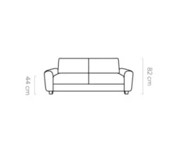 Sofa rozkładana Capri 120 w tkaninie Onega-14 z funkcją spania i włoskim systemem rozkładania Rapid