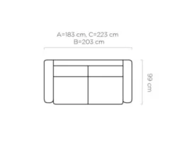 Sofa rozkładana Capri 120 w tkaninie Onega-14, nowoczesny design i funkcja spania z włoskim systemem Rapid