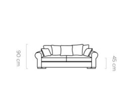 Kanapa rozkładana Deluxe w tkaninie Poso-100, elegancka i funkcjonalna sofa do salonu w stylu glamour