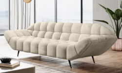 Sofa Gappa 2 osobowa w tkaninie Monolith-2 z czarnymi nóżkami, stylowa i wygodna do nowoczesnego salonu