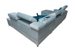 Narożnik U rozkładany Bartez VI w tkaninie Amor Velvet-4333, nowoczesny i elegancki mebel wypoczynkowy