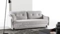 Nowoczesna rozkładana sofa Marmaris w tkaninie Curio-02 z funkcją spania i pojemnikiem na pościel