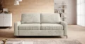 Sofa rozkładana Tino 120 w tkaninie Poso-100 z funkcją spania i włoskim systemem rozkładania