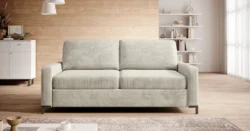 Sofa rozkładana Tino 120 w tkaninie Poso-100 z funkcją spania i włoskim systemem rozkładania