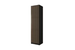 Szafa modułowa Jaxon 50 cm z frontem lamelka votan w czarnym macie i lustrem