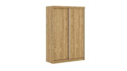 Szafa przesuwna Pola w kolorze dąb craft złoty o wymiarach 150x200x62 cm z funkcjonalnym wnętrzem