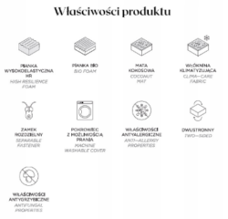 Materac piankowy Live Kokos 70x200 z matą kokosową zapewniający komfortowy i zdrowy sen