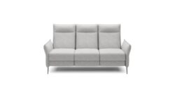 Sofa Xavi 3 osobowa w tkaninie Modesto-492 z funkcją relaks i metalowymi czarnymi nóżkami