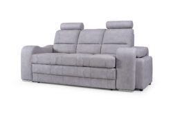 Sofa rozkładana Wenus Largo 12 SIC w tkaninie Malmo-63 z chromowanymi nóżkami i pojemnikiem na pościel