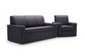 Sofa rozkładana Ewelina 3-osobowa i fotel Ewelina w tkaninie Inari 94 w nowoczesnym salonie