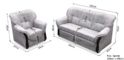 Sofa rozkładana Honorata w tkaninie Tesla-02 z wymiarami 182x95x83 cm i pojemnikiem na pościel