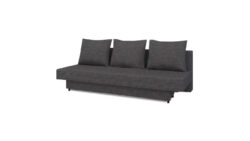 Kanapa rozkładana Amaza w tkaninie Sawana-05 bez podłokietników, nowoczesny design, pojemnik na pościel