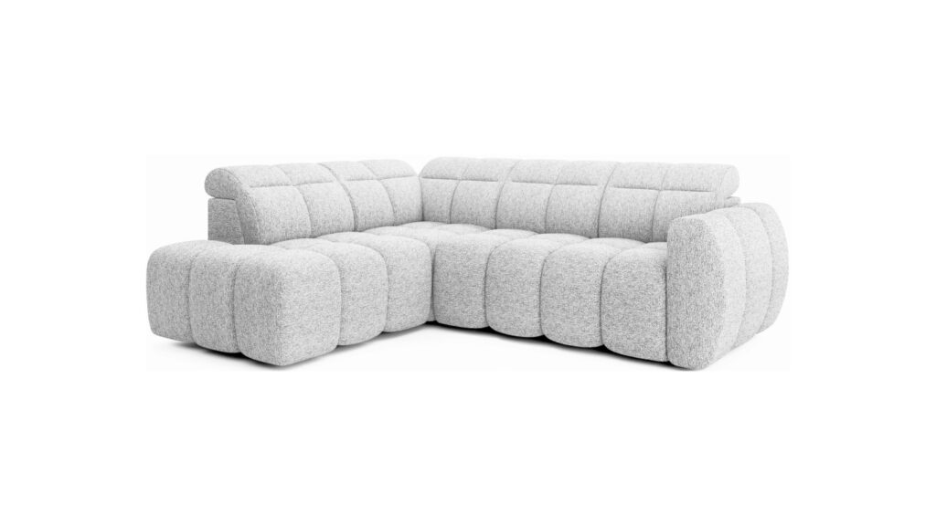 Narożnik elektryczny rozkładany Falconn w tkaninie Coralline-01, nowoczesny mebel do salonu