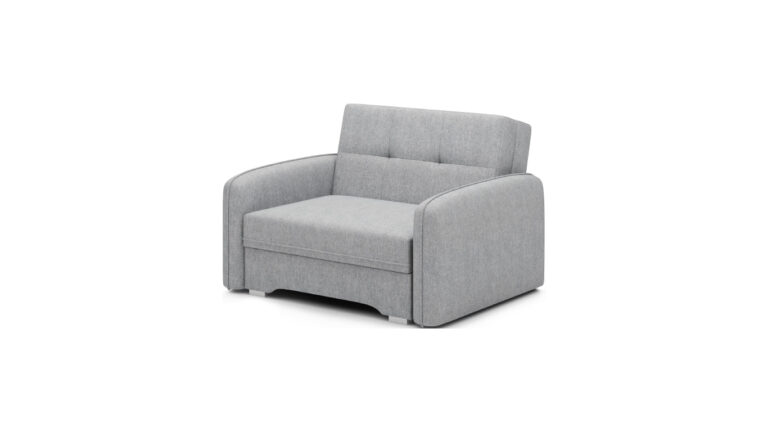 Sofa rozkładana Laine 1 osobowa w tkaninie Poco-03, nowoczesny design, funkcja spania i pojemnik na pościel