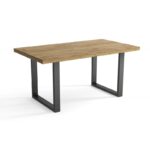 Loftowy stół Metal Prosty 140x80 cm z metalową ramą i laminowanym blatem w kilku kolorach