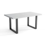 Loftowy stół Metal Prosty 140x80 cm z metalową ramą i laminowanym blatem w sześciu kolorach