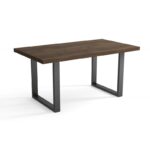 Loftowy stół Metal Prosty 140x80 cm z metalową ramą i laminowanym blatem w kilku kolorach