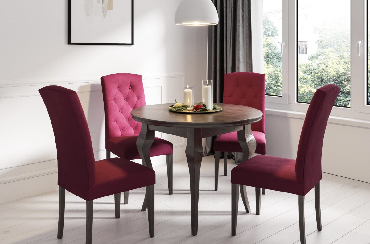 Krzesło tapicerowane MW83 z drewna bukowego o klasycznym designie dostępne w sklepie Meble Wawrzyniak