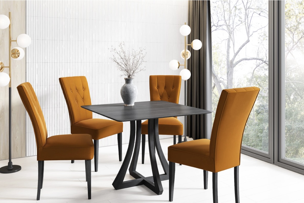 Krzesło tapicerowane MW89 z drewna bukowego w klasycznym stylu na białym tle