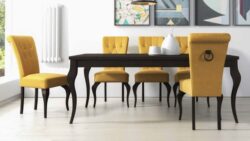 Stół rozkładany Amber 200x100 cm z laminowanym blatem i drewnianymi nogami bukowymi