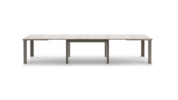 Stół rozkładany Hewi 160x100 cm z fornirem i drewnianymi nogami, powiększany wkładkami