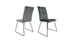 Krzesło tapicerowane MW113 z metalową podstawą w stylu modern minimalist, idealne do nowoczesnych wnętrz