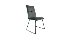Krzesło tapicerowane MW113 z metalową podstawą w stylu modern minimalist, idealne do jadalni i biura