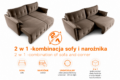 Sofo-narożnik Cruzzo z funkcją spania i pojemnikiem - obrazek 2