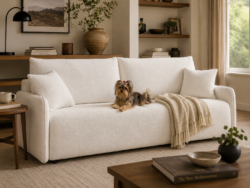 Sofa Mimi rozkładana 195 cm w tkaninie MONTE 01